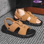Brand Classic Mens Sandals Summer Genuine Leather Sandals Men Outdoor Casual Lightweight Sandal Fashion Men Sneakers - Image 3