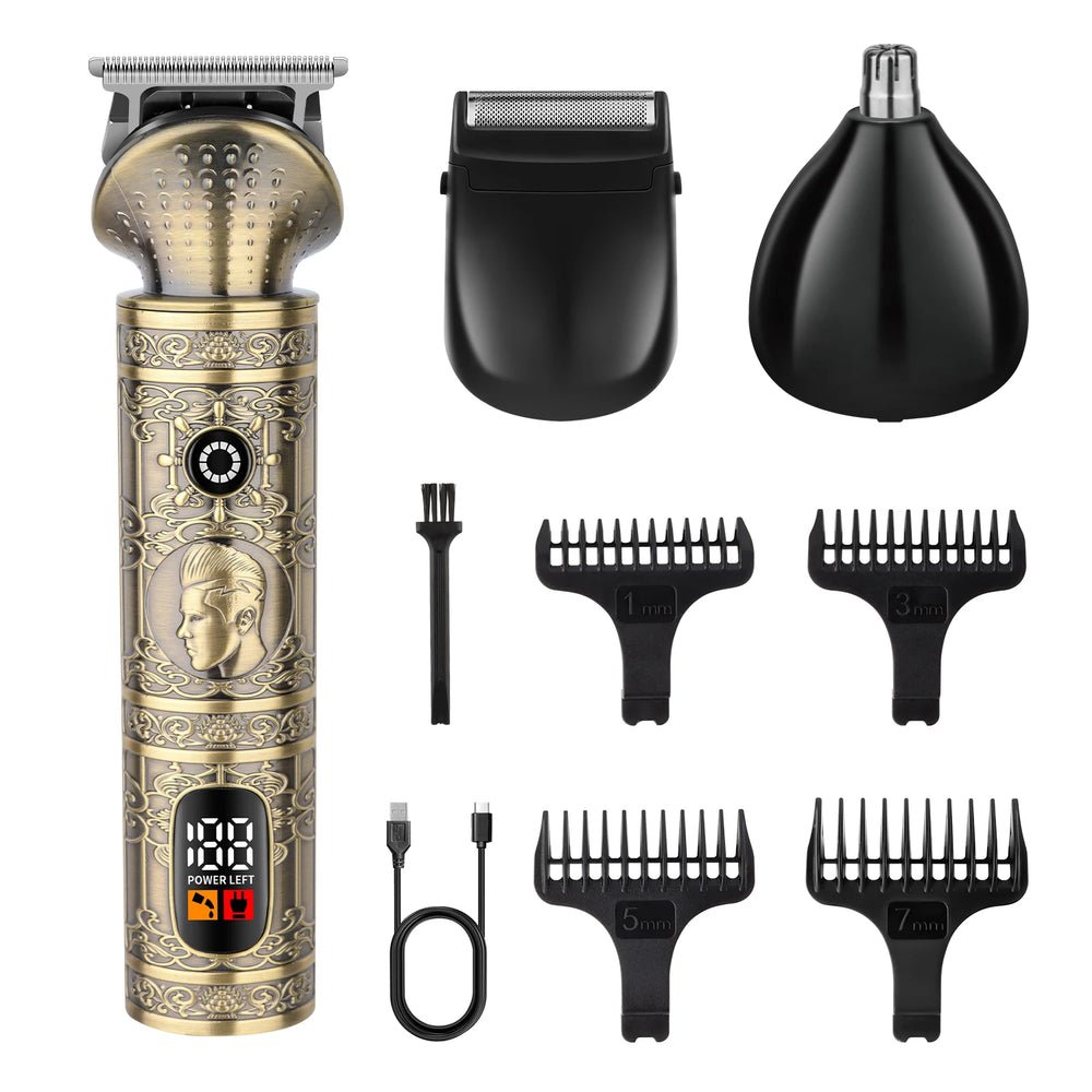 Se24fa404a7124323a6a62e5d24ad2517u.jpg HIENA Beard Trimmer for Men Electric Razor Shaver Cordless Hair Clipper Shaving Kit for Mustache Body Nose Ear Hair Cordless - Image 1