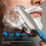1Pc New Pro Wood Handle Baber Straight Razor Manual Zinc Alloy Beard Shaving Knife Holder For Men Salon Hair Removal Tools - Image 3