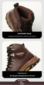 Waterproof Leather Indestructible Men Work Safety Boots Outdoor Military Boots Anti-smash Anti-puncture Industrial Shoes Male - Image 19