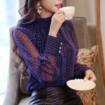 Long Sleeve Blouse Women Casual Striped Chiffon Blouse Shirt Fashion Women Blouses 2025 Top Female Blusa Feminina Women Tops A28 - Image 2