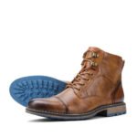 Spring Leather Boots with Zipper Classical Men Boots 2026 Fashion Comfortable Ankle Boots - Image 13