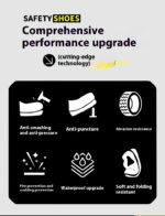 Waterproof Leather Indestructible Men Work Safety Boots Outdoor Military Boots Anti-smash Anti-puncture Industrial Shoes Male - Image 8