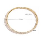 18K Gold Plated Brass Cubic Zirconia Necklace Ice Crystal Transparent Luxury Elegant Fashion Jewelry Gift For Women - Image 2
