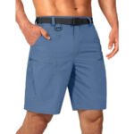 Mens Cargo Hiking Shorts Water Resistant Quick Dry Lightweight Breathable Tactical Shorts with Nylon Belt - Image 29