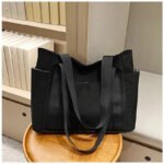 2024 New Handbags Casual Shopping Bags for Women Soft Canvas Big Capacity Tote Bag Messenger Big Mummy Shoulder Bag Ladies - Image 3