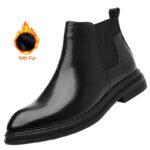 Autumn And Winter Fashionable Men's Leather Casual Ankle Boot Classic Business Formal Boots Comfortable And Anti-Slip Flat Boots - Image 19
