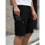 Mens Casual Cotton Twill Cargo Shorts Drawstring Classic Chino Stretch Short with 6 Pockets - Image 10