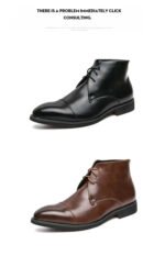 Men Boots Red Sole Handmade Solid Color Lace Up Classic Business Ankle Boots for Men Free Shipping Fashion Mens Shoes - Image 22