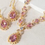 3pcs Elegant Bride Necklace Earrings Set Luxury High End Jewelry for Women Evening gown accessory set Party Accessories - Image 2
