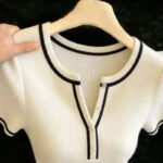 Sweaters O-Neck Knitted Sweater Women Pullovers New Summer Short Sleeve Knit Sweater Pullover Women Tops Sueters De Mujer Q3890 - Image 2