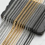 Classic Punk Cuban Chain Necklace for Men Women,Stainless Steel Grey Silver Gold Black Color Chain Link Collar,Wholesale Chain - Image 2