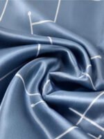 2026 New Style Fashionable Women's Printed Shirt, Autumn Blue Satin Long-Sleeved Shirt; Elegant and Loose Office Casual Top; Women's Teacher Outfit; Women's Autumn Clothing - Image 6