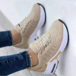 Women's Shoes Spring and Autumn New Mesh Breathable Casual Shoes Outdoor Lightweight Non-slip Wedge Heel Thick-soled Sneakers - Image 6