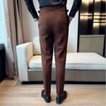 High Waisted Suit Pants for Men 2026 New Solid Color Formal Pantalones Hombre Casual Slim Fit Dress Pants Trousers Men Clothing - Image 2