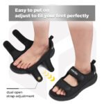 FitVille Men'S Sandals Summer Flat Shoes Widened Elderly Casual Shoe Breathable Lightweight For Plantar Fasciitis Pain Relief - Image 2