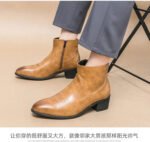 Western Boots for Men Cowboy Black Zipper Brown Ankle Boots Business Handmade Size 38-46 Mens Boots 2025 new - Image 12