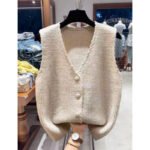 V-Ne Knitted Vest Outerwear Svel Autumn Faion Women's Jaet Casual Sle Commute Wind No Brand Chinese Made