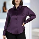 Women's Plus Size Lapel Long Sleeve Button Down Casual Shirt For Office Daily Weekend Urban Fashion Occasions