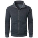 Autumn Men's Long Sleeve Zipper Jacket Coats Solid Color Warm Sweatshirts Casual Baseball Jacket Outdoor Streetwear - Image 6