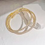 18K Gold Plated Brass Cubic Zirconia Necklace Ice Crystal Transparent Luxury Elegant Fashion Jewelry Gift For Women