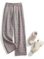 SLTNX 2026 Retro Chic Plaid Pants Women's Loose Pants Fashion Street Casual Pants Office Wear - Image 5