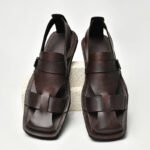 Retro Men's Summer Fashion Hollow Breathable Sandals Comfortable Anti-Slip Wear-Resistant Handmade Roman Style Slippers