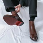 Chelsea Boots for Men Red Sole Pu Ankle Business Round Toe Slip-On Mens Boots Free Shipping Size 38-46 Men Shoes - Image 31