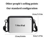 Fashionable Multi-Layer Shoulder Bag for Man,Hand-Held Casual Crossbody Bag, Suitable for Commuting, Daily Use,Black Business Travel Bag, Solid Color Minimalism Handbag - Image 6
