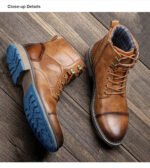 Spring Leather Boots with Zipper Classical Men Boots 2026 Fashion Comfortable Ankle Boots - Image 9