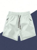 Men's Anti-Lost Drawstring Sports Shorts With Zipper Pockets - Image 10