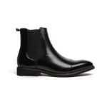 Chelsea Boots for Men Red Sole Pu Ankle Business Round Toe Slip-On Mens Boots Free Shipping Size 38-46 Men Shoes - Image 9