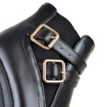 Women's Ankle Boots Women Platform High Heels Fashion Buckle Side Zipper Autumn Winter Women's Ankle Boots Size 33-43 - Image 6