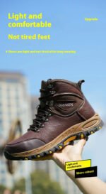 Waterproof Leather Indestructible Men Work Safety Boots Outdoor Military Boots Anti-smash Anti-puncture Industrial Shoes Male - Image 17