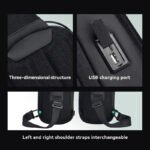 Mark Ryden Multifunction USB Crossbody Bag Shoulder Bag Man TPU Waterproof Travel Sling Messenger Pack Chest Bag for Male - Image 4