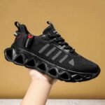 2026 New Unisex Striped Cut-out Sneakers, Breathable Mesh, Non-slip, Shock-absorbing Thick Sole, Stylish and Classic, Versatile for Fashion, Outdoor Jogging, Street Casual Sports Sneakers, Running Shoes - Image 5