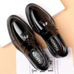 Men's Tassels High Gloss Patent Penny Loafers Fashion Formal Business Casual Oxford Slip On Dress Shoes Shoe for Men - Image 6