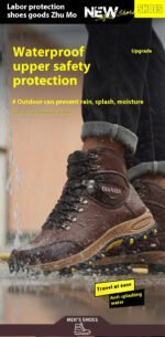 Waterproof Leather Indestructible Men Work Safety Boots Outdoor Military Boots Anti-smash Anti-puncture Industrial Shoes Male - Image 9