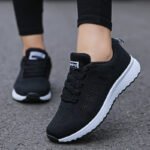 Women Casual Shoes Fashion Breathable Walking Mesh Flat Shoes Sneakers Women Gym Vulcanized Shoes White Female Footwear - Image 2