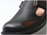 Summer Men's Shoes Flat Full Real Leather Sandal Cowhide Black Casual Old-fashioned Retro Outdoor Men's Sandals Old Man - Image 6