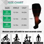 5 Pairs 2XL 3XL 4XL Plus Size Compression Socks Nurse Compression Socks Sport Ladies Men Women Running - Image 2