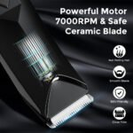 Electric Body Hair Trimmer,Groin Trimmer Ceramic Blade, Waterproof Wet/Dry Groomer, USB Recharge Dock, Men’s Wireless Ball Shaver,LED Display - Image 2