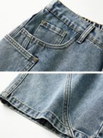 Men's Summer Denim Cargo Shorts Big Size 8XL 7XL 6XL Elastic Waist Straight Baggy Jeans Shorts - Image 7