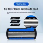 Safety Razor With 3/6/12/18/24/36Pcs 6 Layer Stainless Steel Shaving Cartridges For Men Women Hair Removal Shaving▪ - Image 3