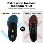 FitVille Wide Toe Box Shoes for Men Cushioned Well Extra Wide Width Shoes Non Slip Wide Lightweight Breathable Running Shoes - Image 4