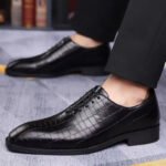 Luxury Mens Leather Shoes Retro Carved Lace-up Brogue Oxford Wedding Men Dress Shoes Male Formal Business Gentleman Office Shoes - Image 5