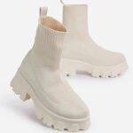 Women Boots Elastic Platform Boots Breathable Spring Summer Heels Botas Mujer Slip On Ankle Boots Elegant Woman Heeled Shoes - Image 4