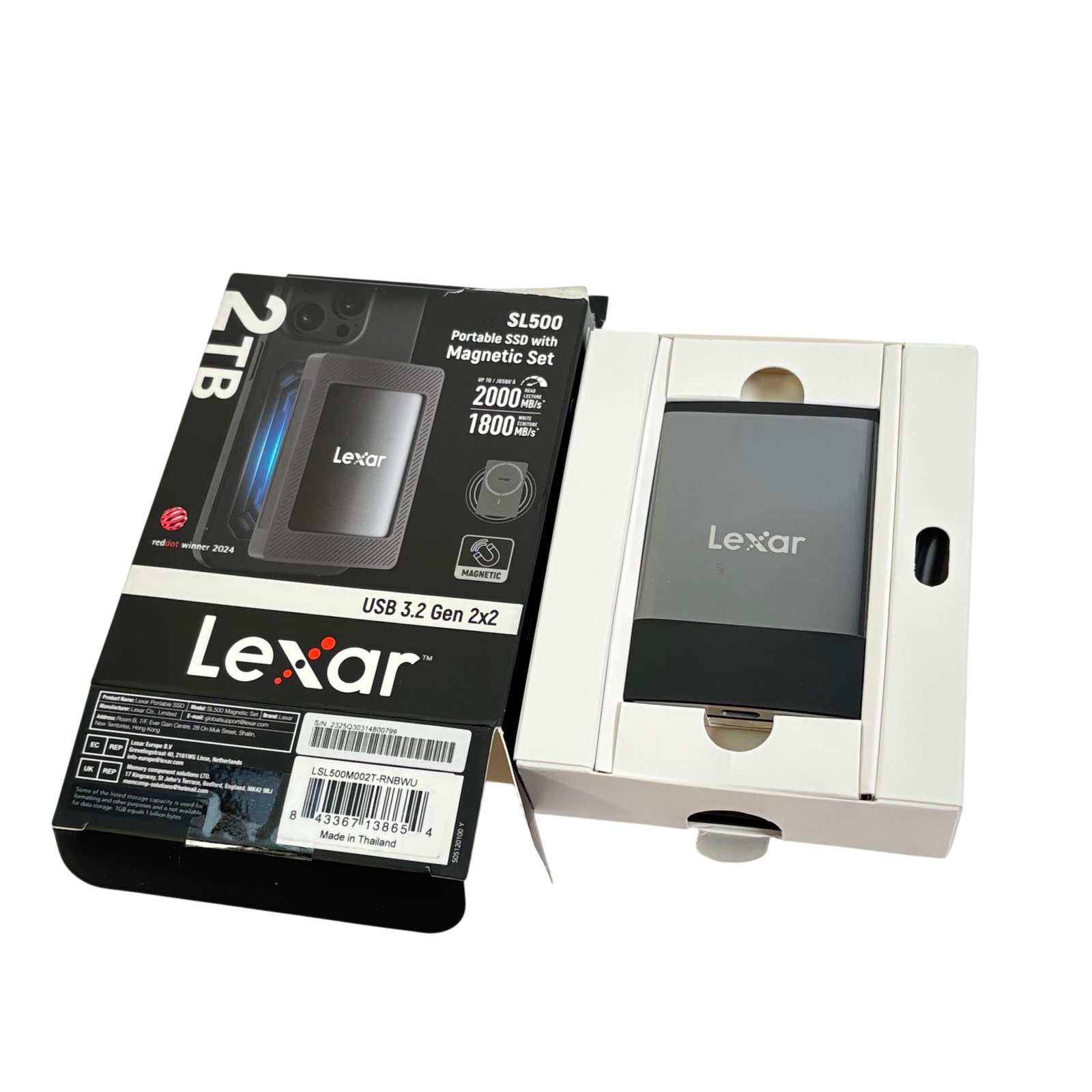 a8822bd3-cc37-48af-ab0c-3c53dd09acc8.jpg Lexar SL500 LSL500M002T-RNBWU 2TB USB 3.2 Gen 2x2 Portable Solid State Drive - Image 1