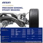 AISINĀ® Front and Rear, Driver and Passenger Side ABS Speed Sensor Set of 4 - Image 2