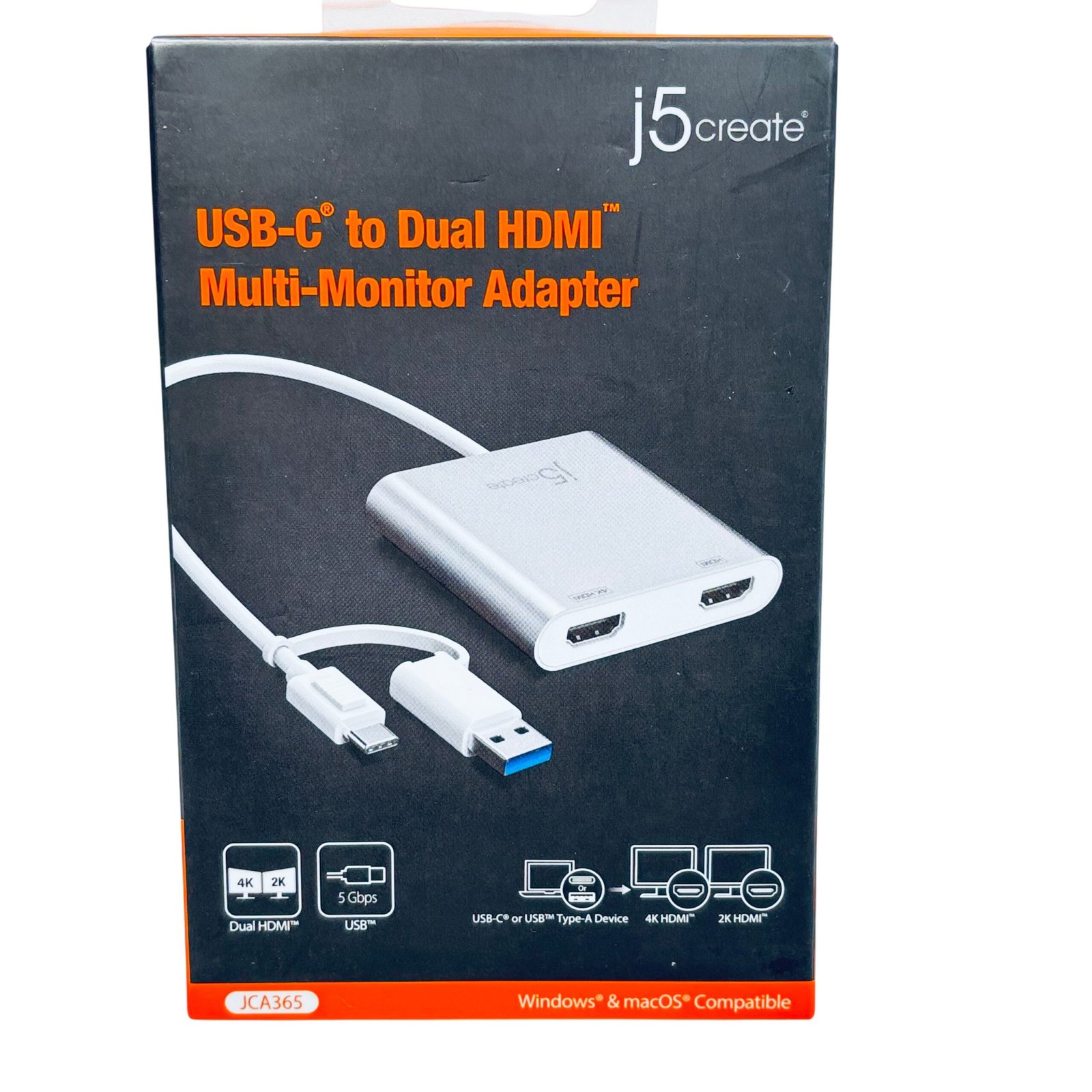 c476488e-0ab4-42c3-8609-9586aaac0f9a.jpg j5create JCA365 USB-C to Dual HDMI Multi-Monitor Adapter - Image 1